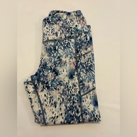 Athleta blue leopard leggings - Picture 2 of 2